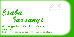 csaba varsanyi business card